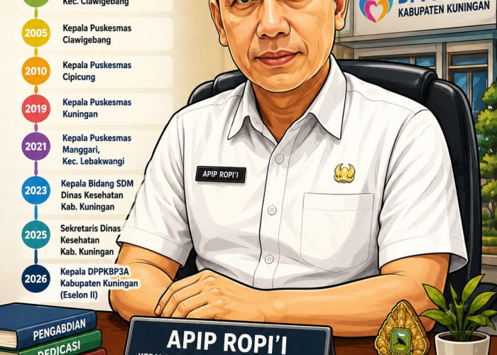 Apip Ropi’i, Kepala DPPKBP3A Kuningan, Karier Dimulai dari Mantri Puskesmas, Tiga Anak Sukses Jadi Dokter