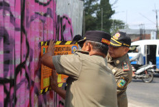 Bangunan Usaha di Bundaran Cijoho Kuningan Disegel Satpol PP, Ini Penyebabnya