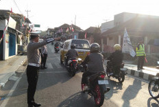 Personel Polres Kuningan Siaga Pagi, Atur Lalu Lintas di Titik Rawan