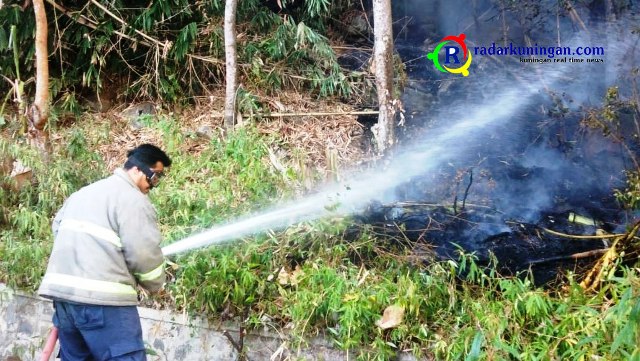 Lagi Akibat Bakar Sampah Sembarangan, Kebun Bambu di Taraju Kebakaran