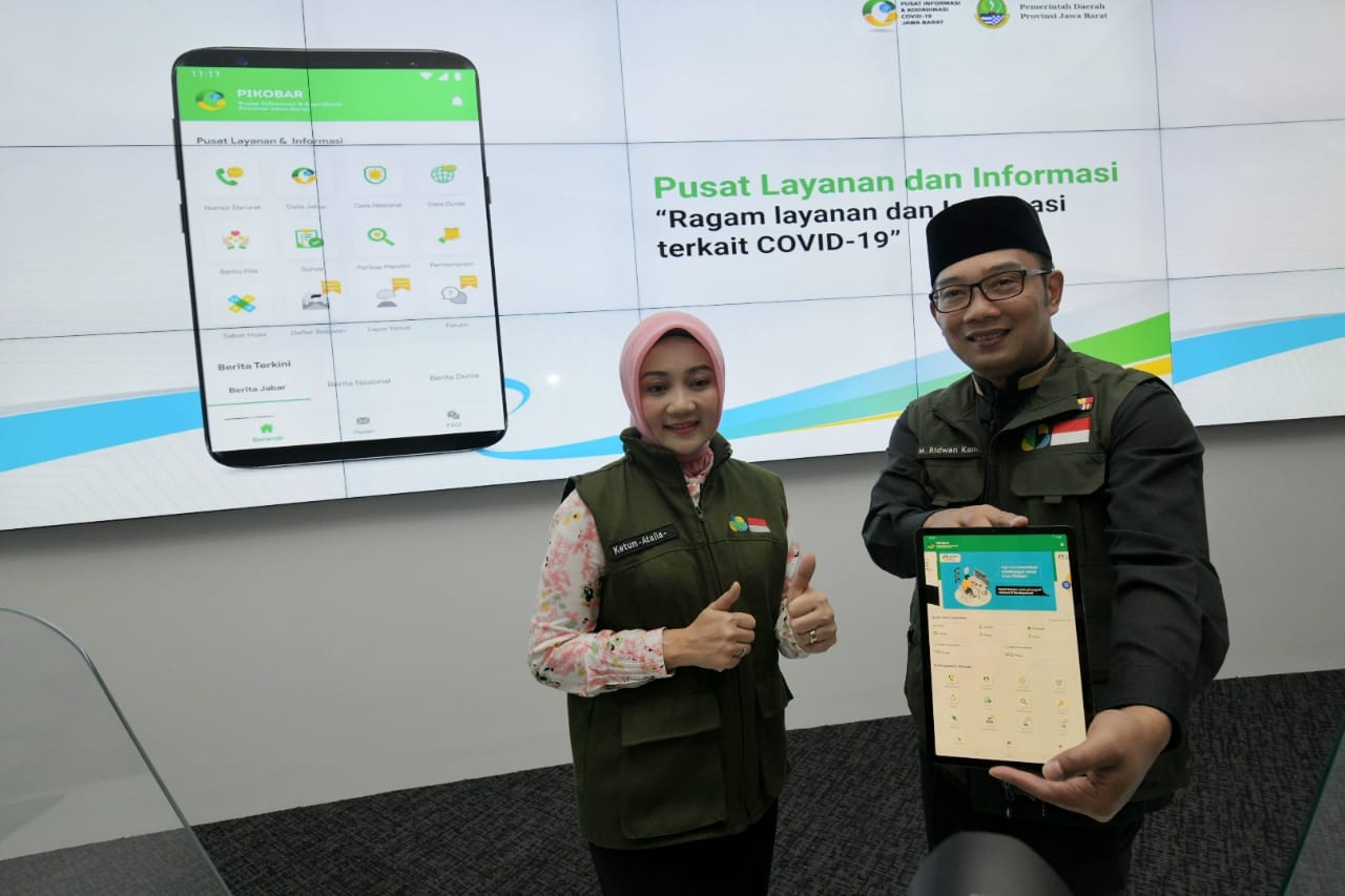 Ridwan Kamil Launching Aplikasi PIKOBAR: Warga Jabar Bisa Update Kasus, Cari Informasi, hingga Donasi lewat Ga