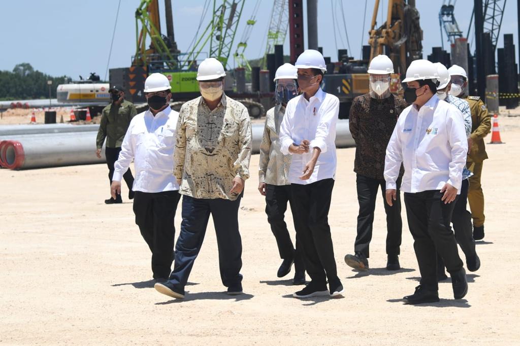 Presiden Jokowi – Menko Airlangga Groundbreaking Smelter Freeport Di Gresik